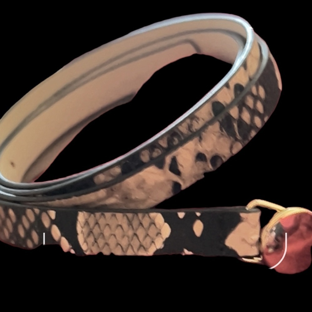 H&M Snakeskin faux leather slim belt